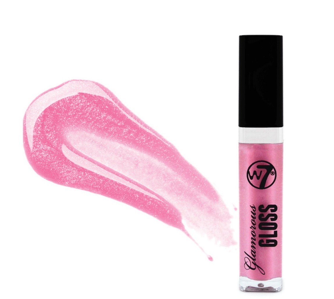 W7 Glamorous lipgloss shade | pepparazi pink