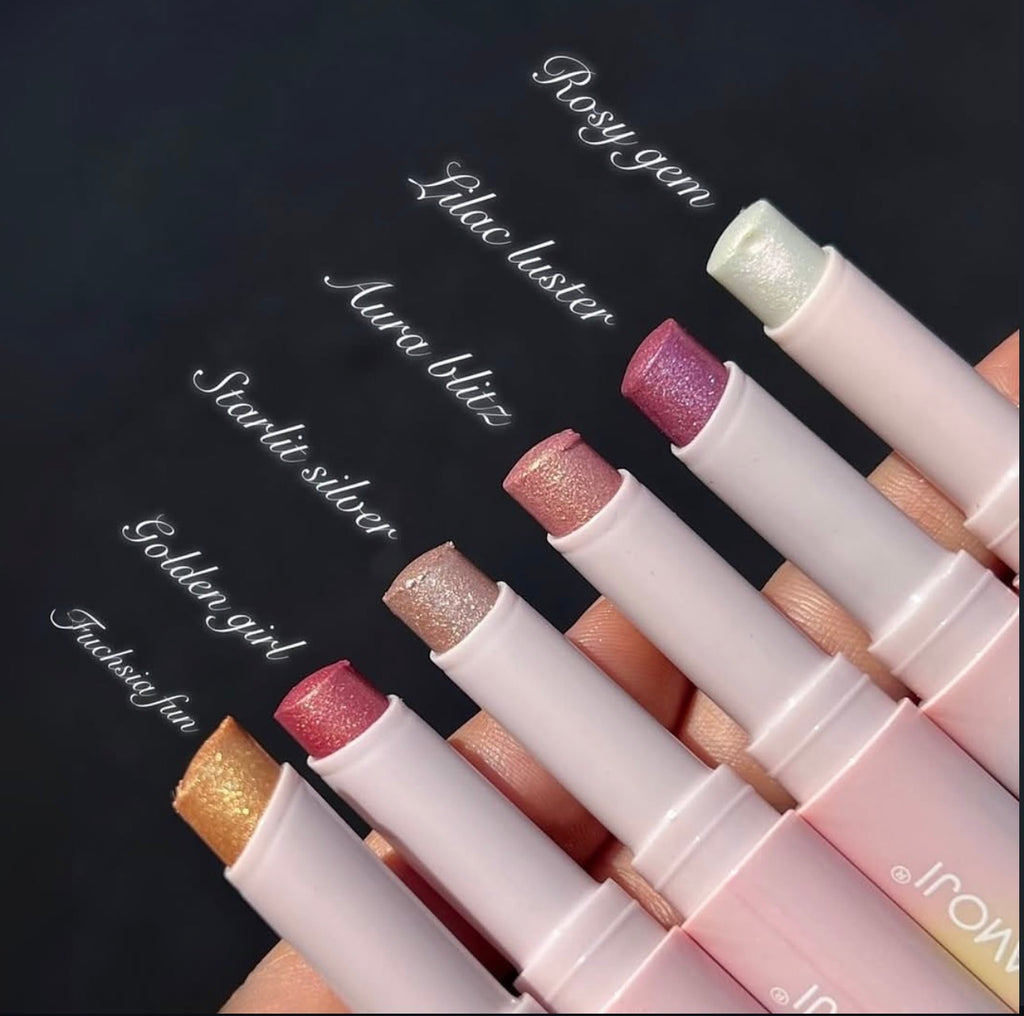 Sheglam dupe of jelly highlighter stick with box|Shade Rosy gem