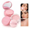 Mely 2 in 1 pink compact and loose powder