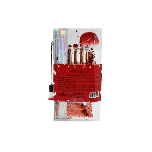 Costmetic lab Brush set of 4 with ziplock pouch