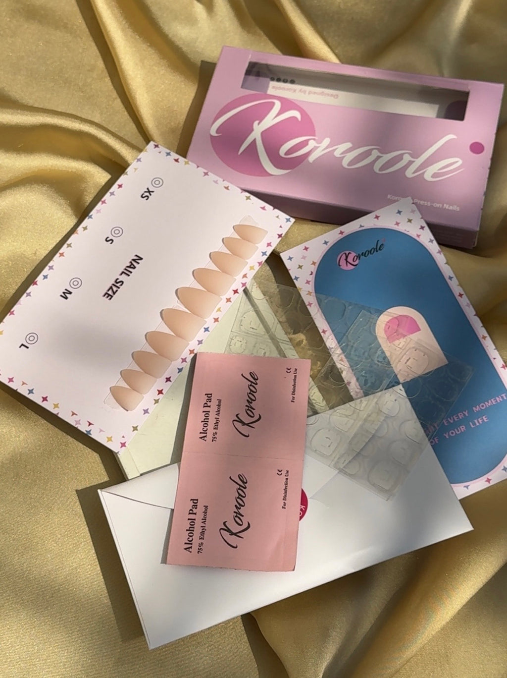 Koroole Exclusively handmade premium quality press-on Nails|With nail application kit