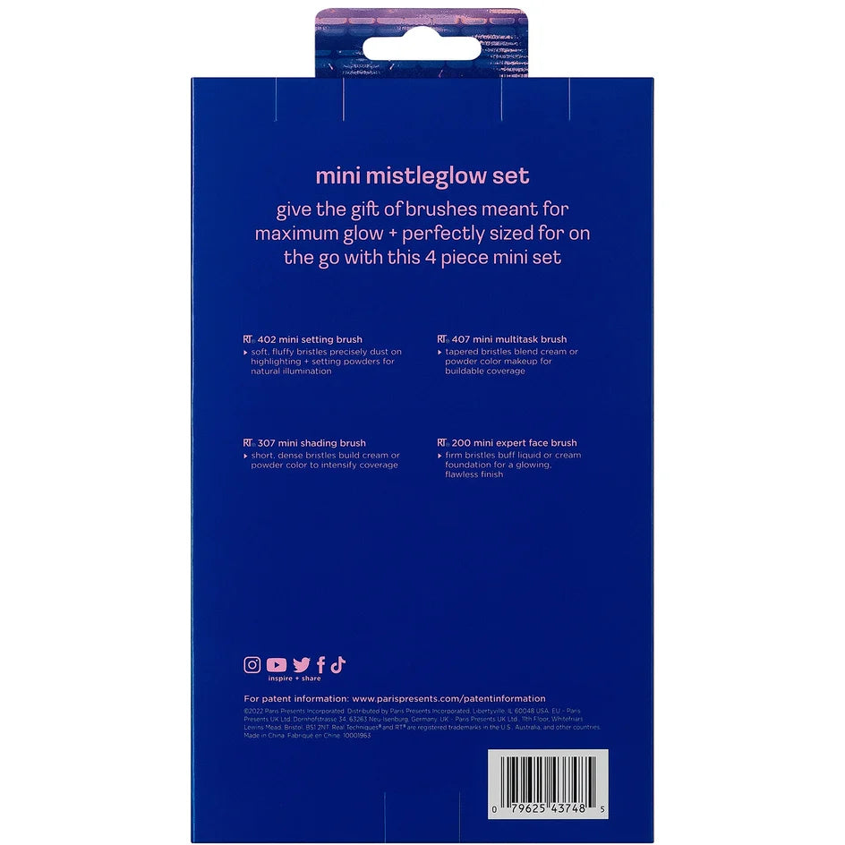 Real technique limited edition mini mistleglow set|For liquid,powder,cream