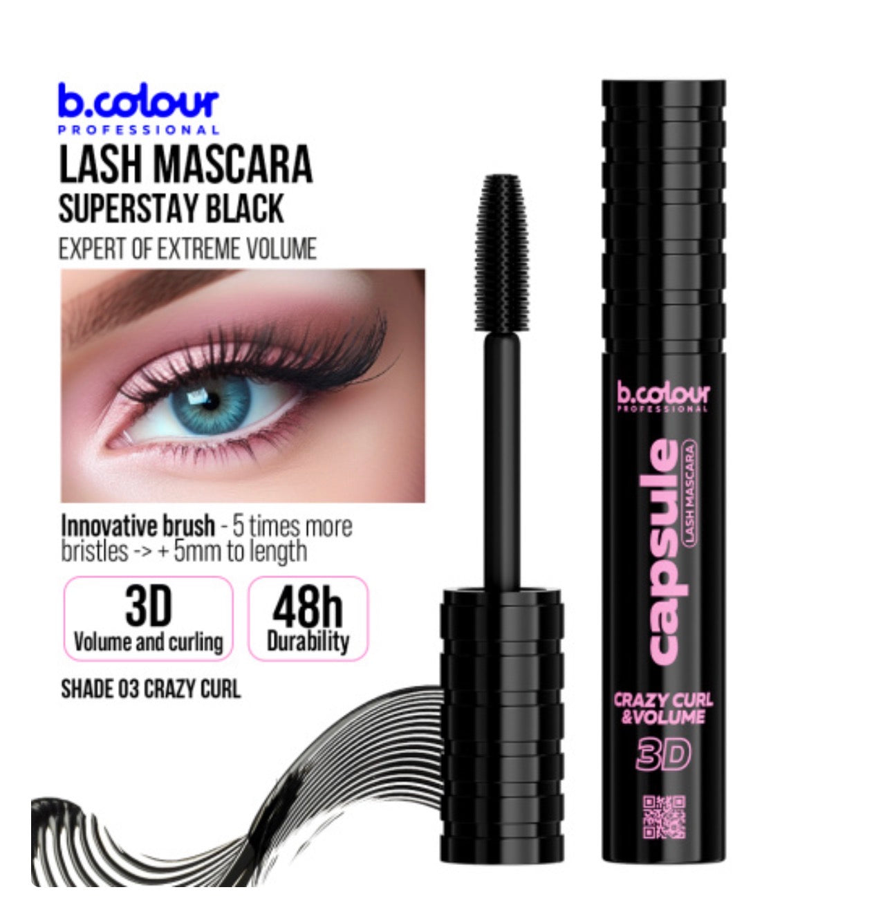 B.Color crazy curl and volume Mascara