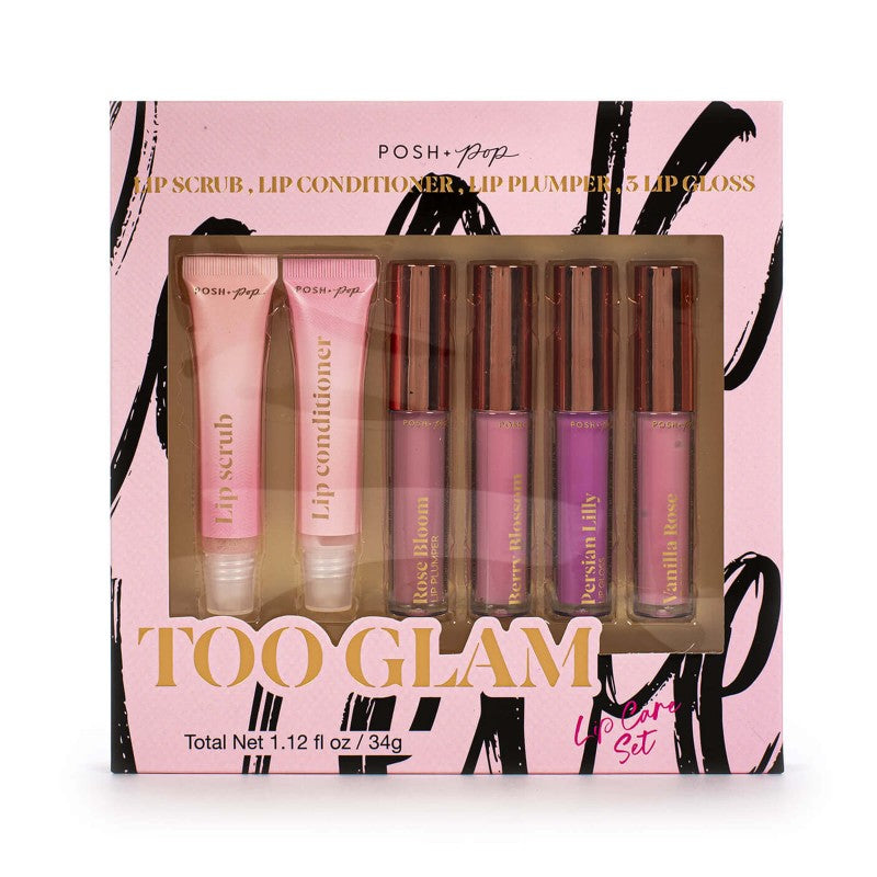 posh and pop 6 in 1 lipgloss set