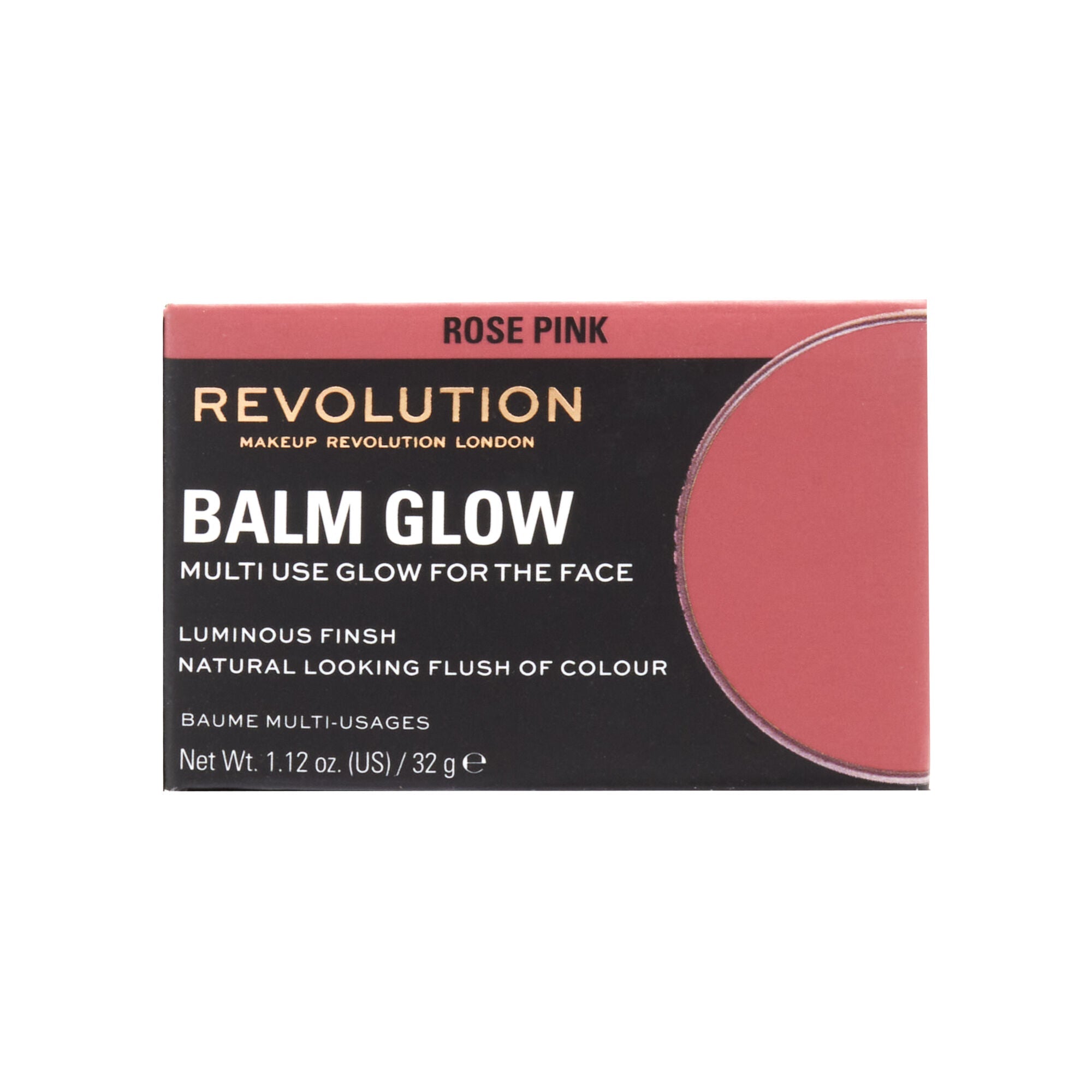 Revolution Glow lip and cheek balm|Shade Rose pink