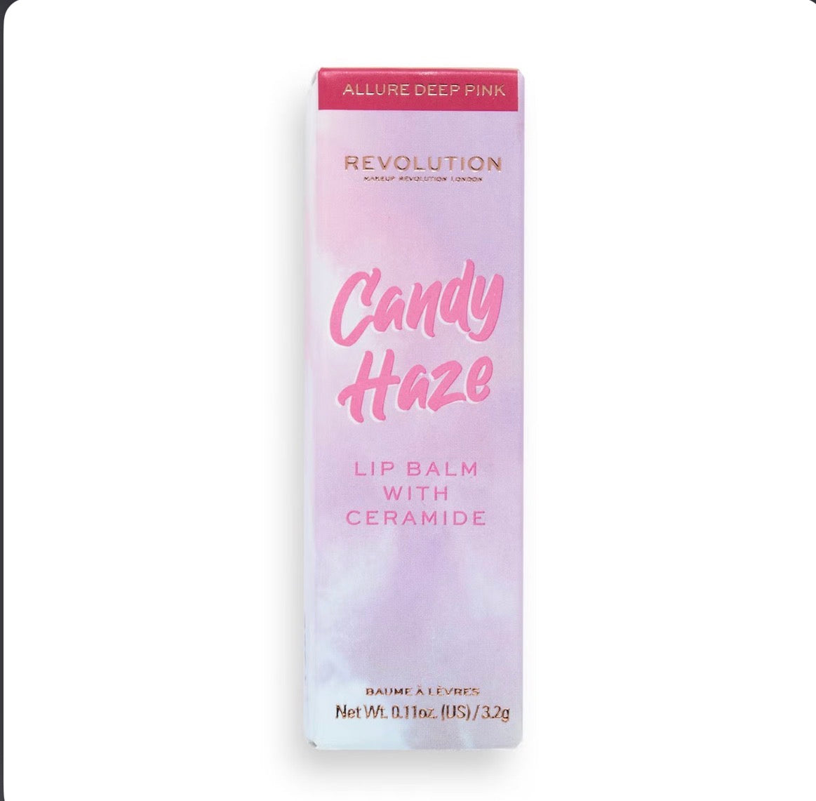 Revolution candy haze tinted lipbalm| Shade Allure deep pink