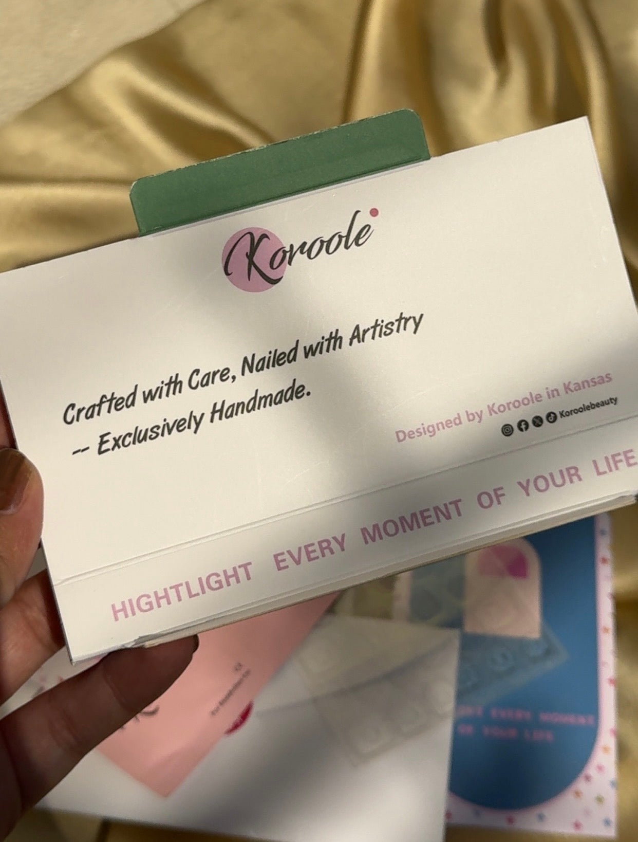 Koroole Exclusively handmade premium quality press-on Nails|With nail application kit