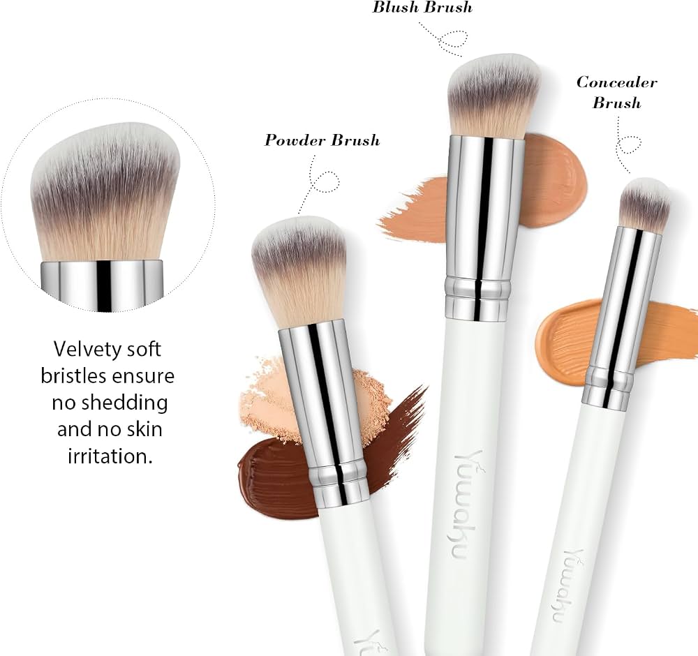 YUWAKU korean brush premium brushset|3 transperant Rice Sheet Mask,2 Matte lipsticks,3 blending brushes