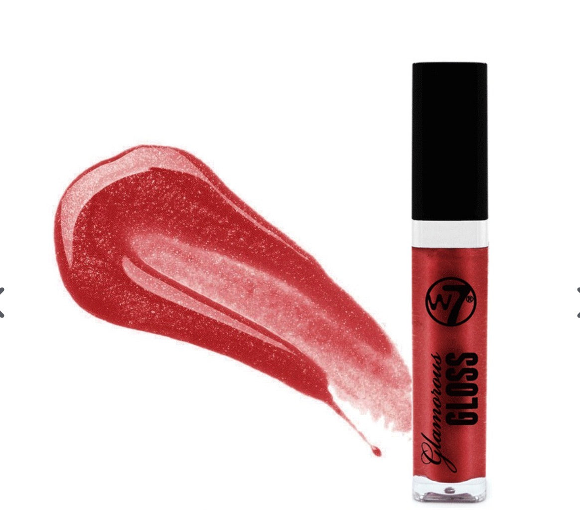 W7 glamorous highshine lipgloss |Shade Red carpet