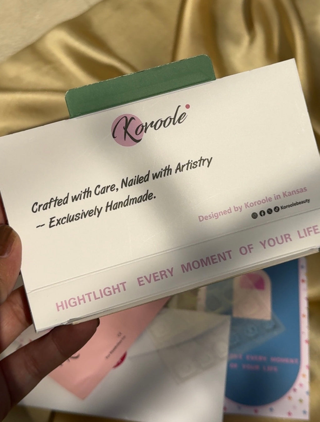 Koroole Exclusively handmade premium quality press-on Nails|With nail application kit