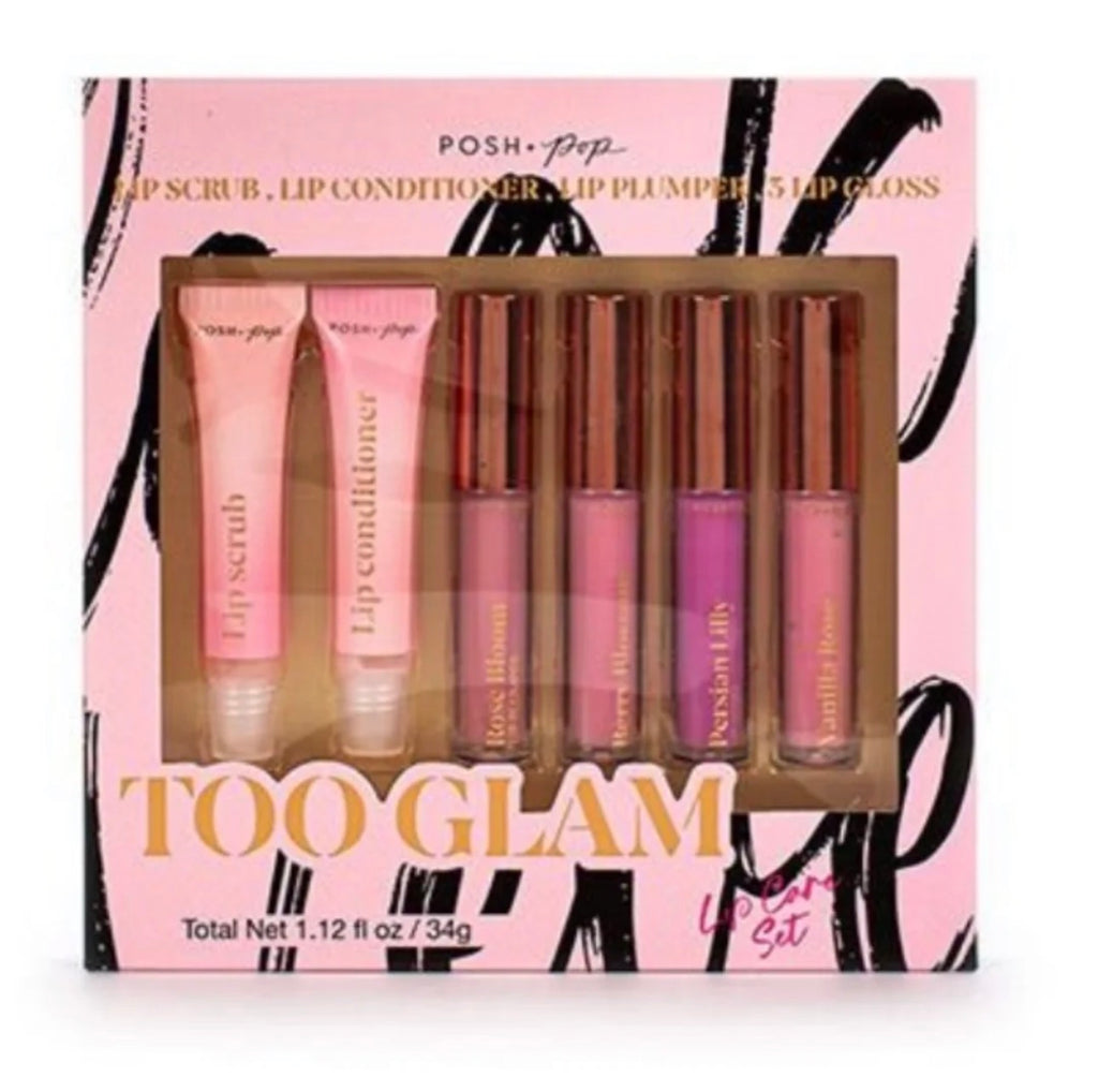 posh and pop 6 in 1 lipgloss set