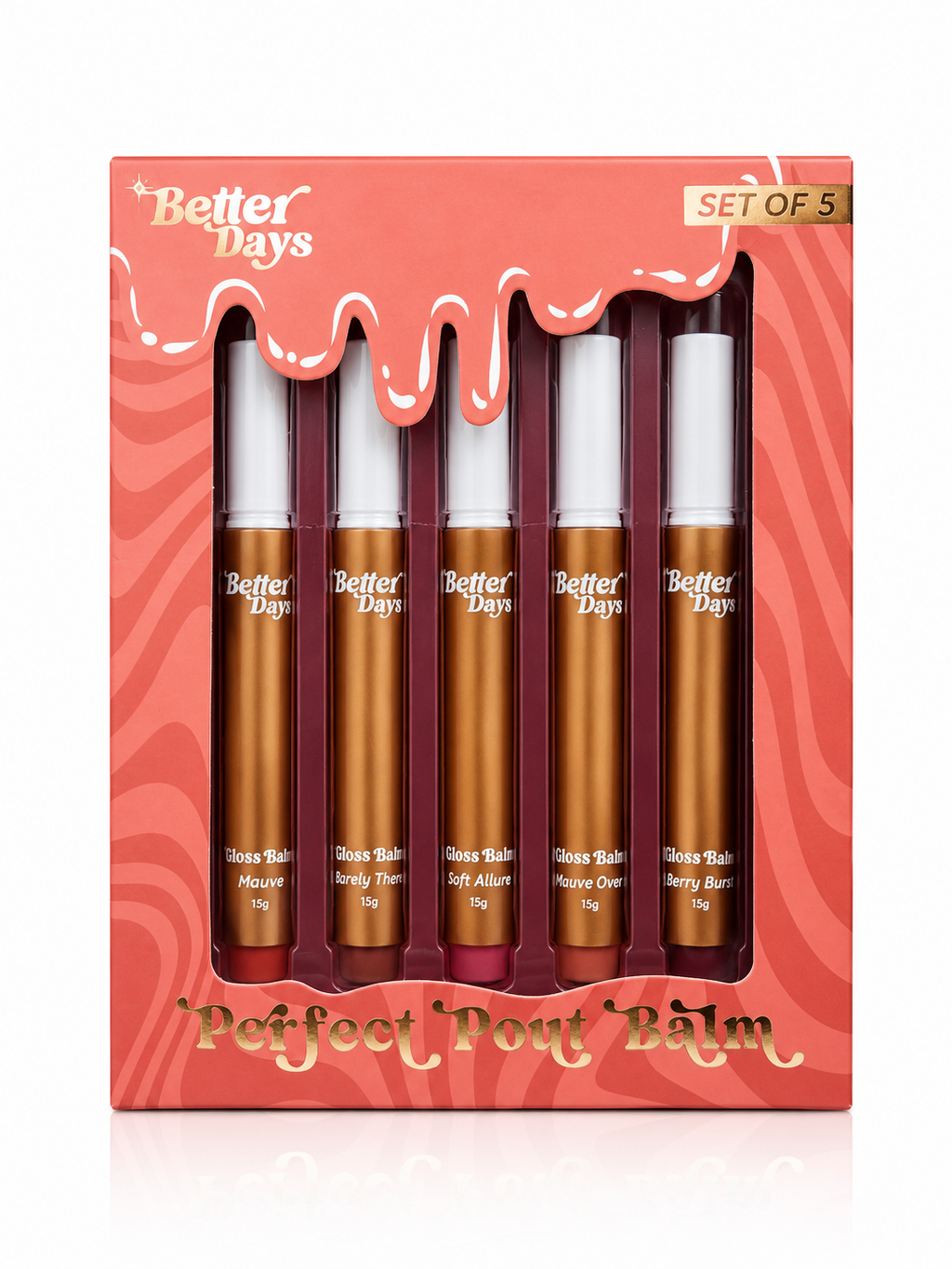 Better Days perfect pout lipbalms pack of 5