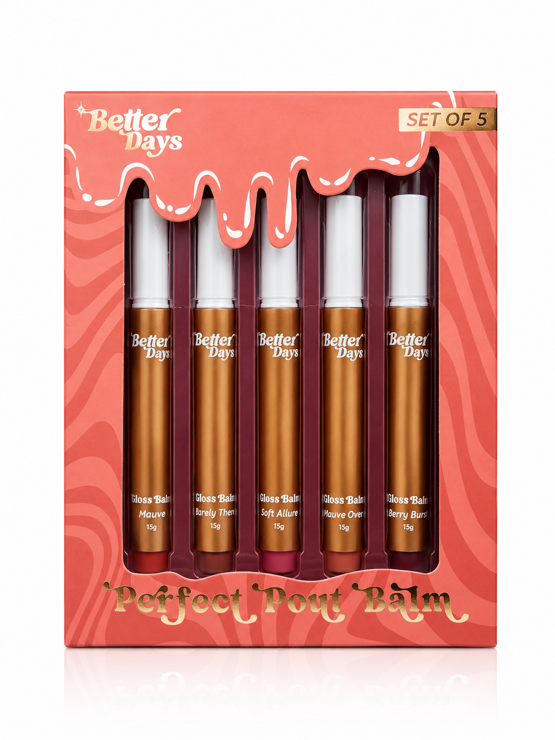 Better Days perfect pout lipbalms pack of 5