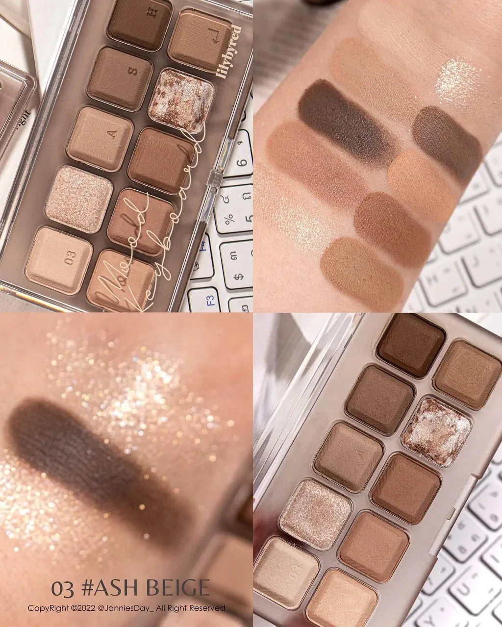 bausse ash beige mood keyboard eyeshadow pallate