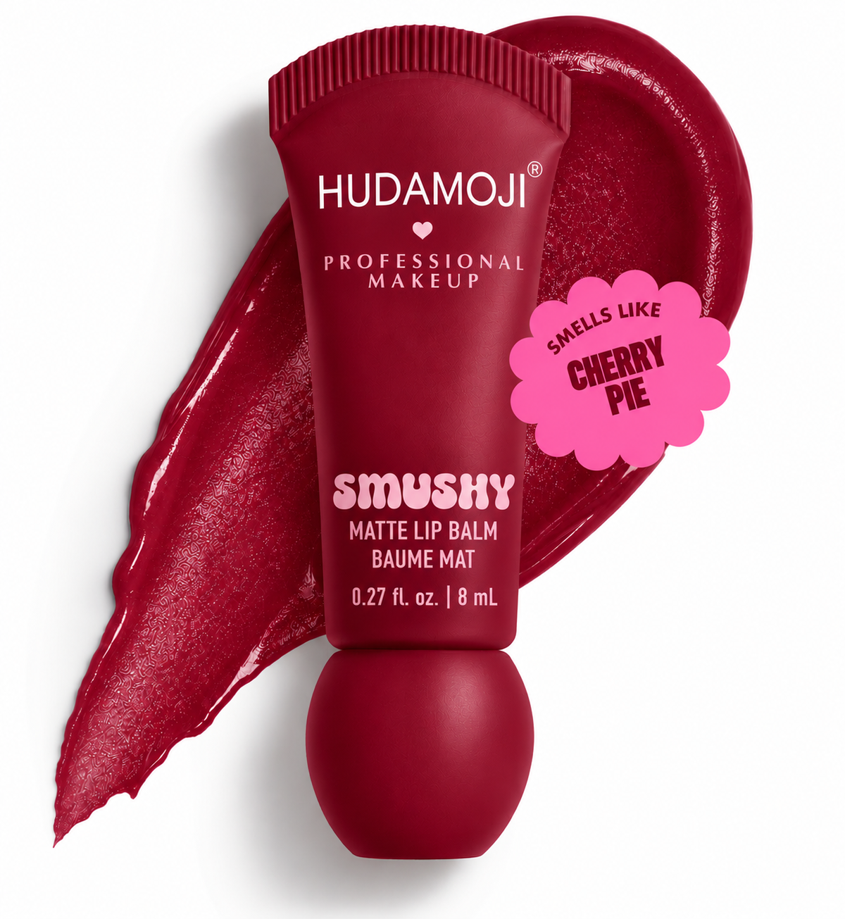 Hudamoji Smushy Matte lipbalm|Shade Cherry