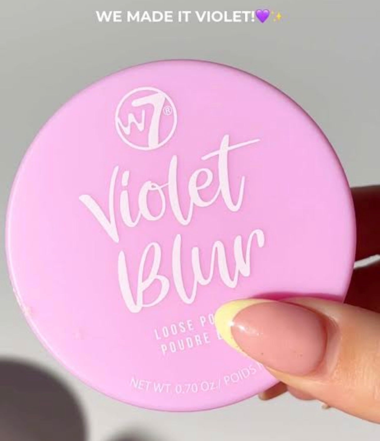 W7 voilet blur setting powder