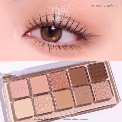 odbo eyeshadow pallate|04 neutral autumn