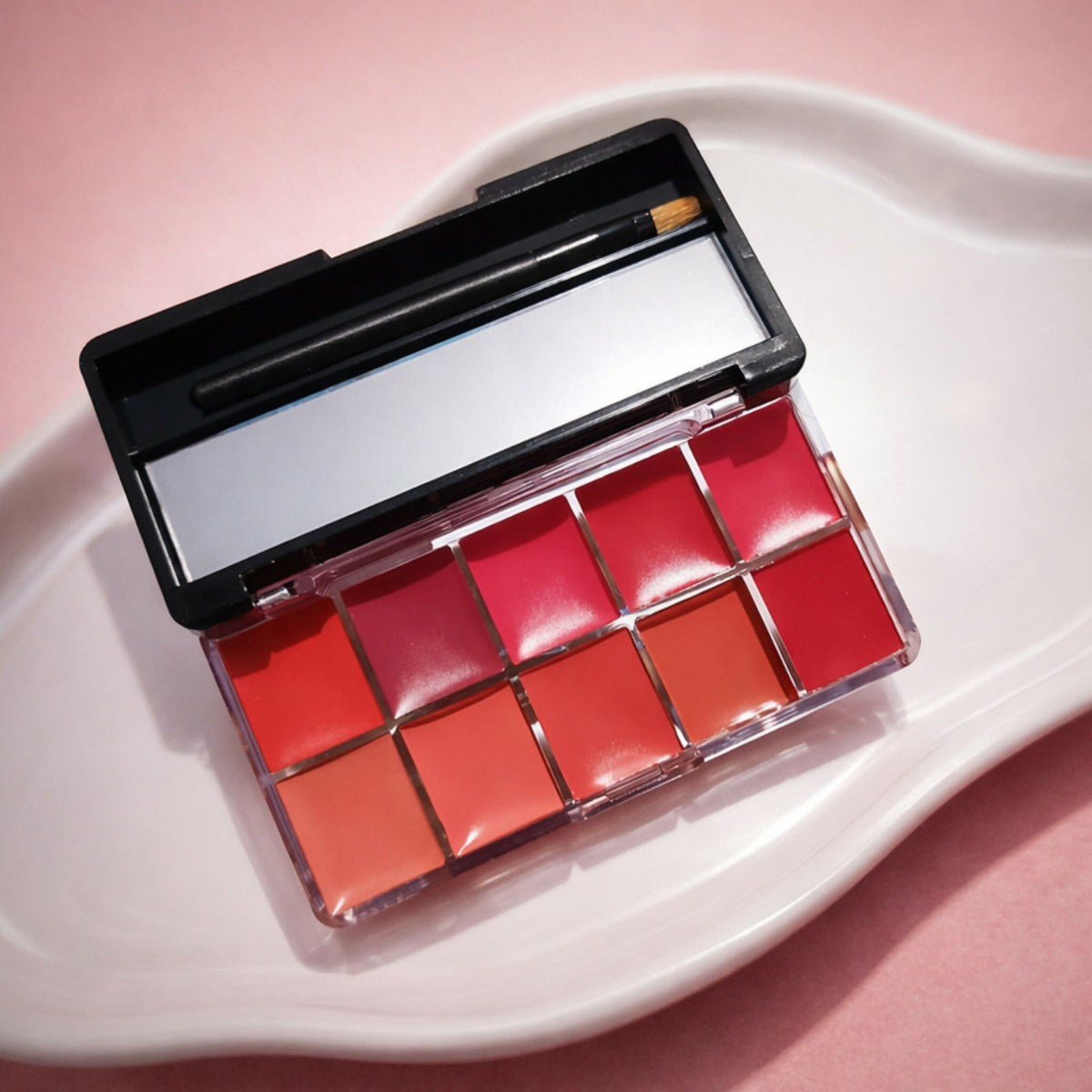 10-in-1 Mocullare Lipstick & Blush Palette Creamy Matte Lip & Cheek